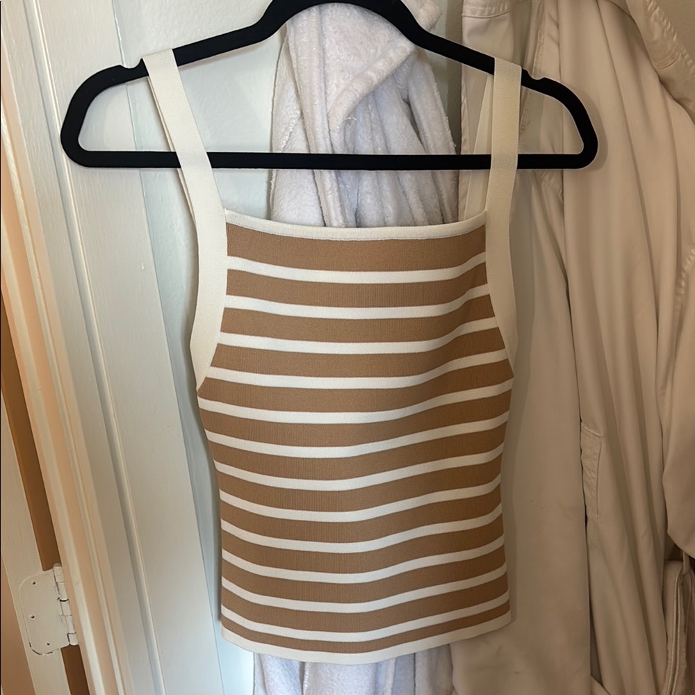 Mustard Seed White Fitted Tank Top
